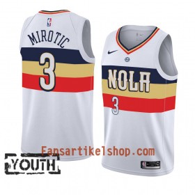 New Orleans Pelicans Trikot Nikola Mirotic 3 2018-19 Nike Weiß Swingman - Kinder
